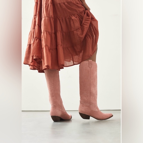 Jeffrey Campbell Calvera Pink Suede Tall Boots Sz7.5 NIB - Picture 12 of 14